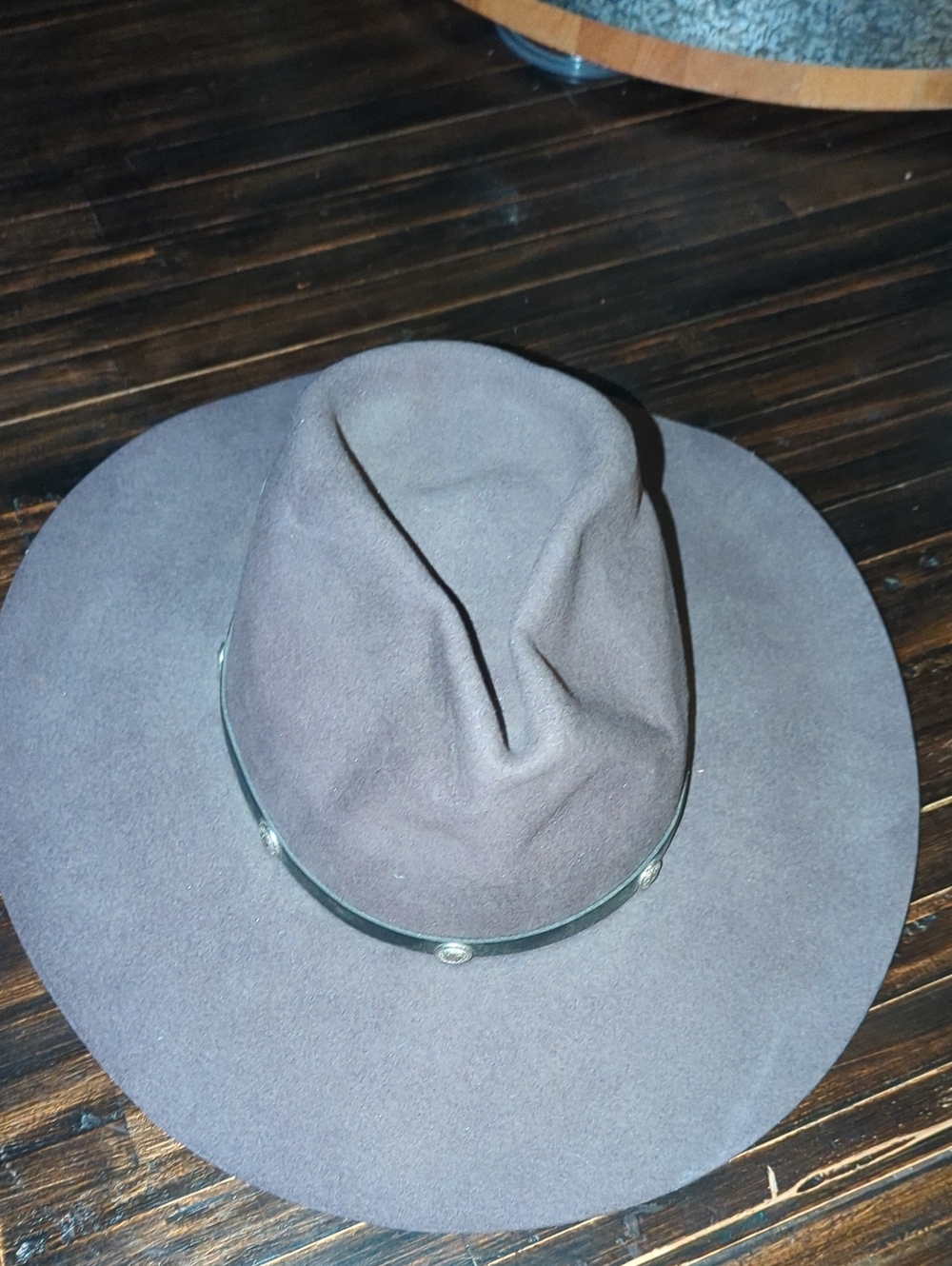 Stoney 6 7/8 Classic Wide-Brim Women's Felt Hat in Brown /Taupe